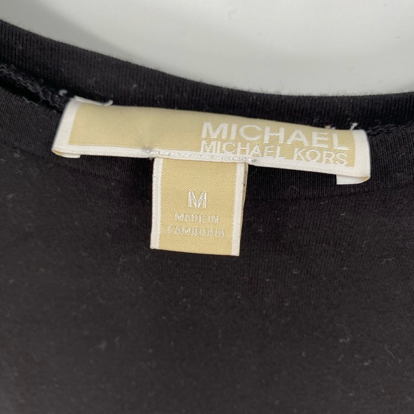 Michael Kors Black Sleeveless Layered Hem Blouse size M - Picture 2 of 3